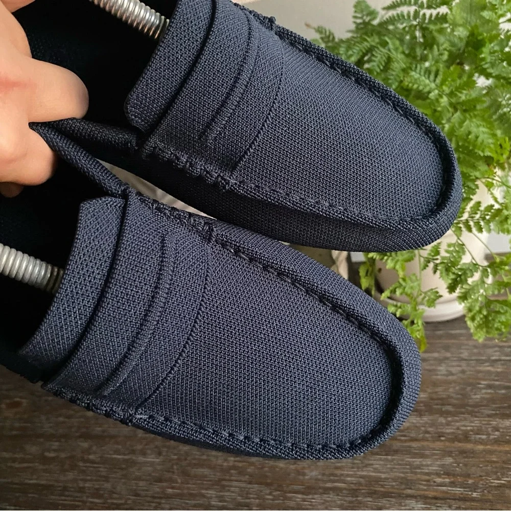 Rothy’s Mens 11 Driving Loafer The Driver in Navy Slip‎ On Loafers Navy Blue